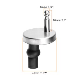 uxcell 2 Set Toilet Seat Hinge Fixings, Hinge Bolt Screws Toilet Seat Fixings with 45m/1.77" Base, for Top Fixing Bolt Expansion Screw Cover Buckle