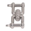 304 Stainless Steel Double Jaw Shackle Rustproof Universal Jaw Anchor