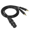 GELRHONR 3Pin XLR to 2 RCA Y Splitter Cable,Un Unbalanced
