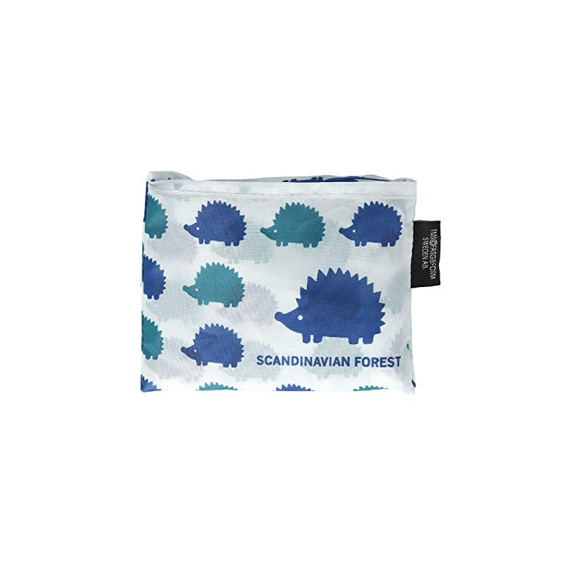 SCANDINAVIANFOREST Folding Shopping Bag, Hedgehog (Indigo), purple, (indigo)