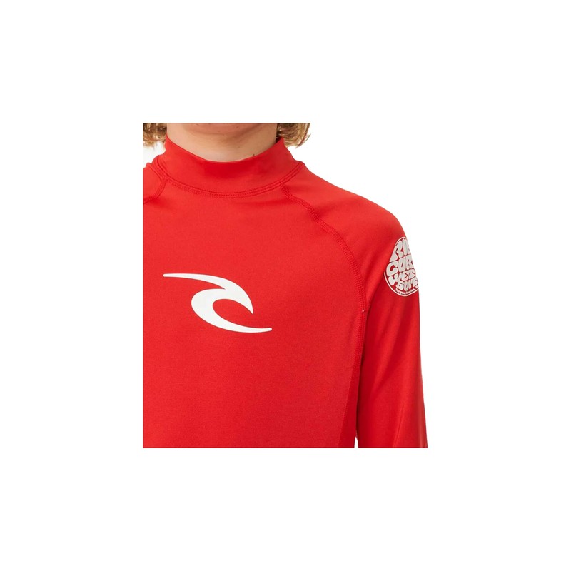 RIP CURL Boys Brand Wave UPF Long Sleeve Rash Vest
