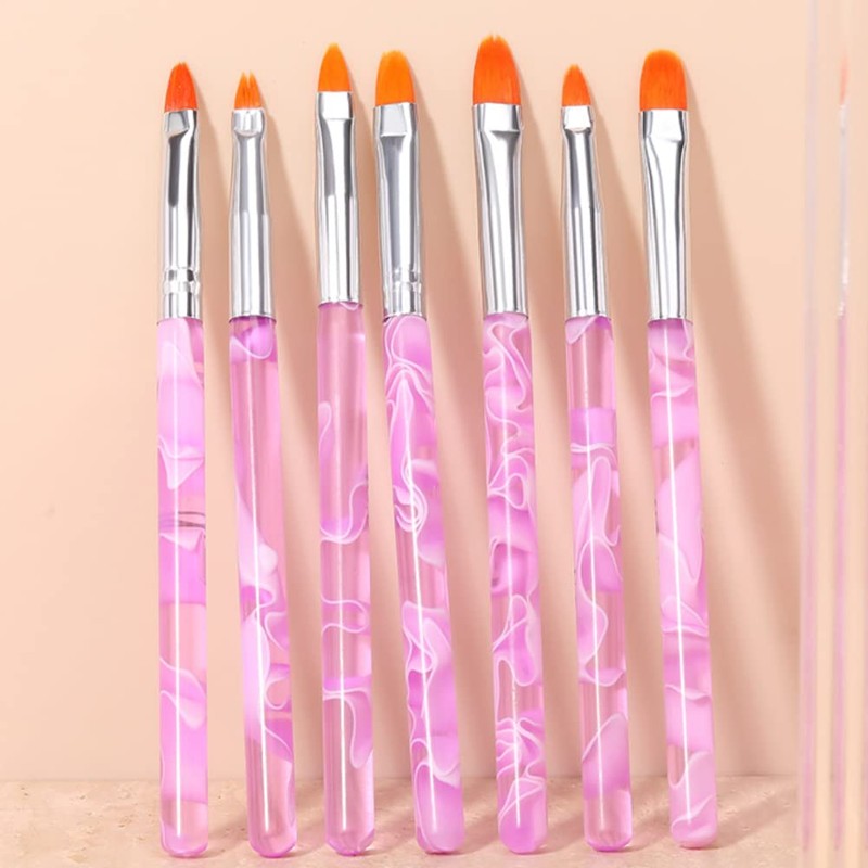 Gel Nails Brushes,7-Piece Sculpting Pencil Multifunctional Gel Nail Art Tool