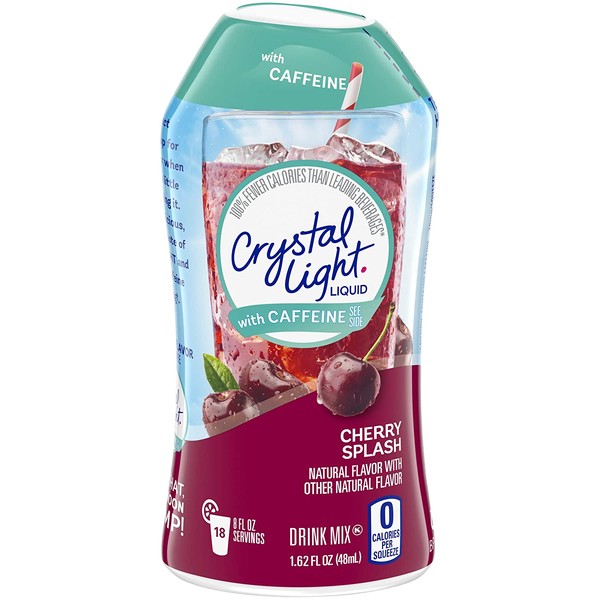Crystal Light Liquid Cherry Splash Energy Drink Mix with Caffeine (1.62 oz Bottle)