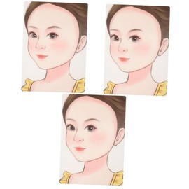 STOBOK 3pcs Face Painting Practice Board Reusable Template for Makeup Artists Pet Material for Beginners and Professionals for Facial Painting Techniques