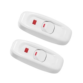 ANCLLO 2Pcs Inline Switch Low Profile Torpedo 10A Feed Through Switch Rocker Switch AC 250V