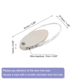 uxcell 4Pcs Blind Cord Weight, 91mm Curtain Blinds Handles Plastic Pull String Pendants for Window Shutter Vertical Roller Blinds Accessories, Light Brown