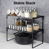 Tomorotec [2 Pack] Stackable Kitchen Storage Shelf Rack, Foldable Spice