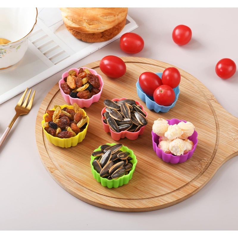 Mirenlife Reusable Silicone Baking Cups, 2 Inch Mini Size Silicone