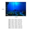 GLOGLOW Aquarium Poster, 3D Effect Underwater Background Sticker Thicken PVC