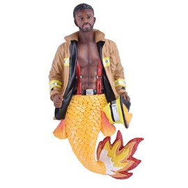 December Diamonds 55-55416 Merman, Flaming Bottom Hanging Ornament