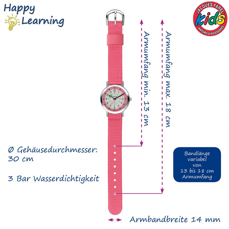 JACQUES FAREL Happy Learning KOP 24 Children's Analogue Quartz Watch