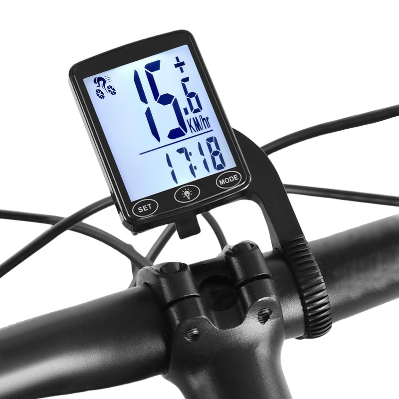 AMFUN Bike Computer Wireless,2.4 inch LCD Screen Auto Backlight,Universal 24