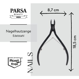 PARSA Beauty Men Cuticle Nippers Precise Cuticle Removal Stainless Steel Cutting Head Men Manicure Tool Professional Cuticle Remover for Men Groomed Hands Durable Hygienic