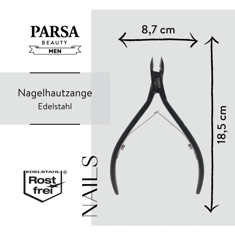 PARSA Beauty Men Cuticle Nippers Precise Cuticle Removal Stainless Steel