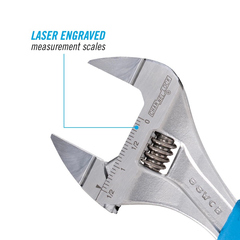 Channellock - 8 Xtra Slim Jaw Adj Wrench (8SWCB)