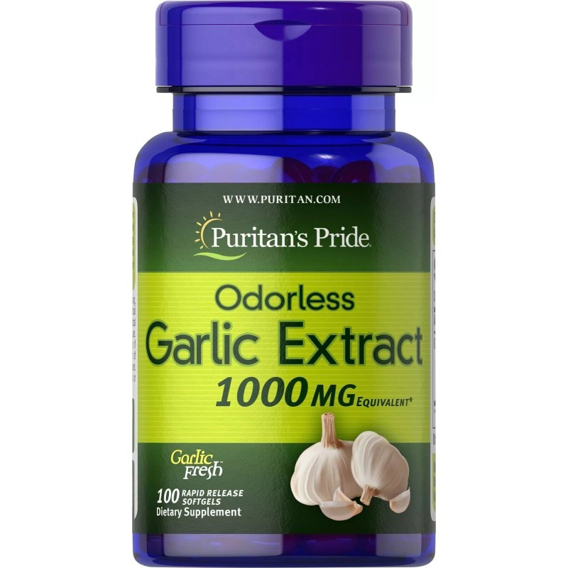 Puritan's Pride 3 Pack Garlic Extract Odorless 1000 mg 300