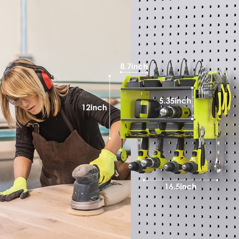 CCCEI Modular Power Tool Organizer Wall Mount with Charging Station.