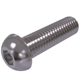 M8 (40mm) Hex Socket Button Screw (Pack of 5) Buttons Head Screws Allen Socket Bolts Zinc Plated Norm: ISO 7380