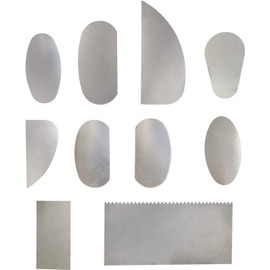 Feqsky 10pcs Steel Cutter Ceramic Tools, Sculpture Pottery Modeling Cutter Scraper for Polymer Clay Crafts