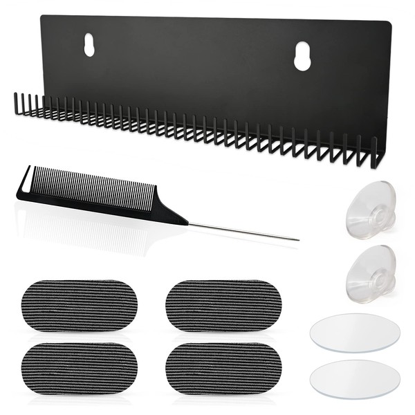 EHDIS Hair extension holder kit, hair extension wig storage holder, hair grippers, comb, hair colour display holder, prevent tangling