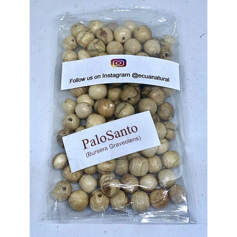 Palo Santo Round Prayer Beads 9mm Average for Japa Mala.