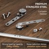 CCJH 6.6FT Stainless Steel Sliding Door Hardware Kit Heavy Duty