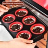 2 Pack Nonstick Cup Muffin Tray, 6 Cups Silicon Muffin