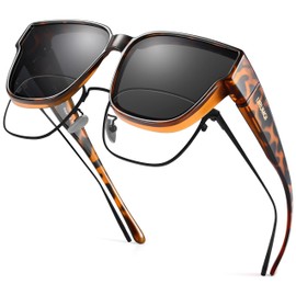 URUMQI Polarized Sunglasses Fit Over Glasses for Women, Wrap-around Driving Sunglasses 100% UV Protection