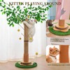 45 Inch Tall Cat Scratching Post, Natural Sisal Cat Scratcher
