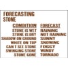 DOGT Metal Sign 8x12 inches Weather Forecasting Stone Metal Sign
