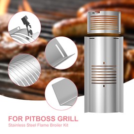 BMMXBI Flame Broiler Slide Cover Bottom Kit Replacement for Pit Boss 1600 Series Pellet Grill Accessories, for Pit Boss Grill PB1600CS, Pro Series 1600 Elite PB1600PS2 Series Grills Parts
