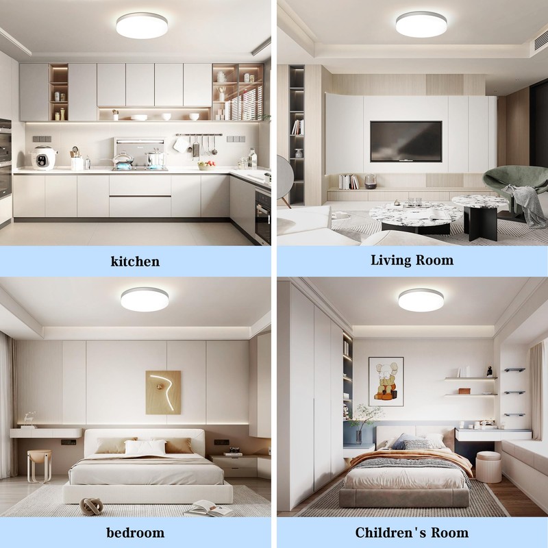 EASY EAGLE LED Ceiling Light, Flat, Round Ceiling Light, 4000