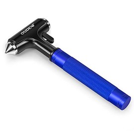 OUDEW Car Escape Tool, Window Breaker, Car Safety Hammer, Metal Emergecy Escape Hammer with Seat Belt Cutter (Blue)