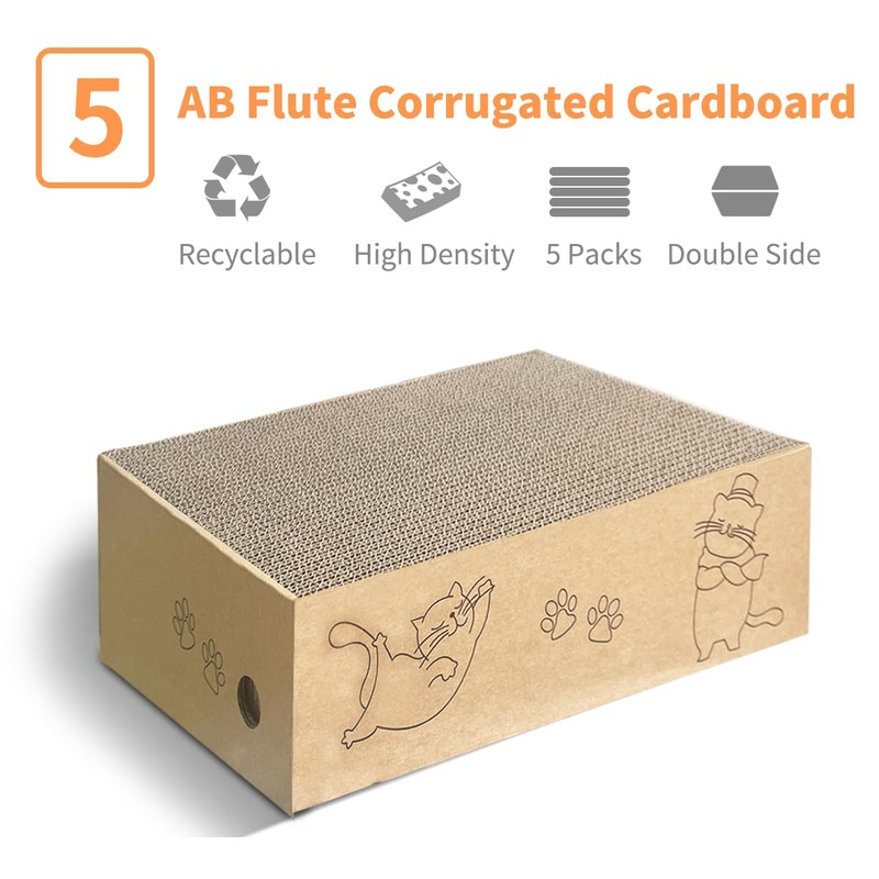 AGYM Cat Scratcher, 5 Packs in 1 Cardboard Box Cat