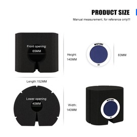 Micfuns X1 Microphone Windshield Pop Filter Acoustic Filter for 4.5cm-6.0cm Recording Studios Microphones (Blue)