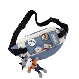 Fanny Pack Waist Packs for Men Women, Large Capacity Waist Bag Hip Pack for Travel Hiking Running Outdoor Sports (Blue)