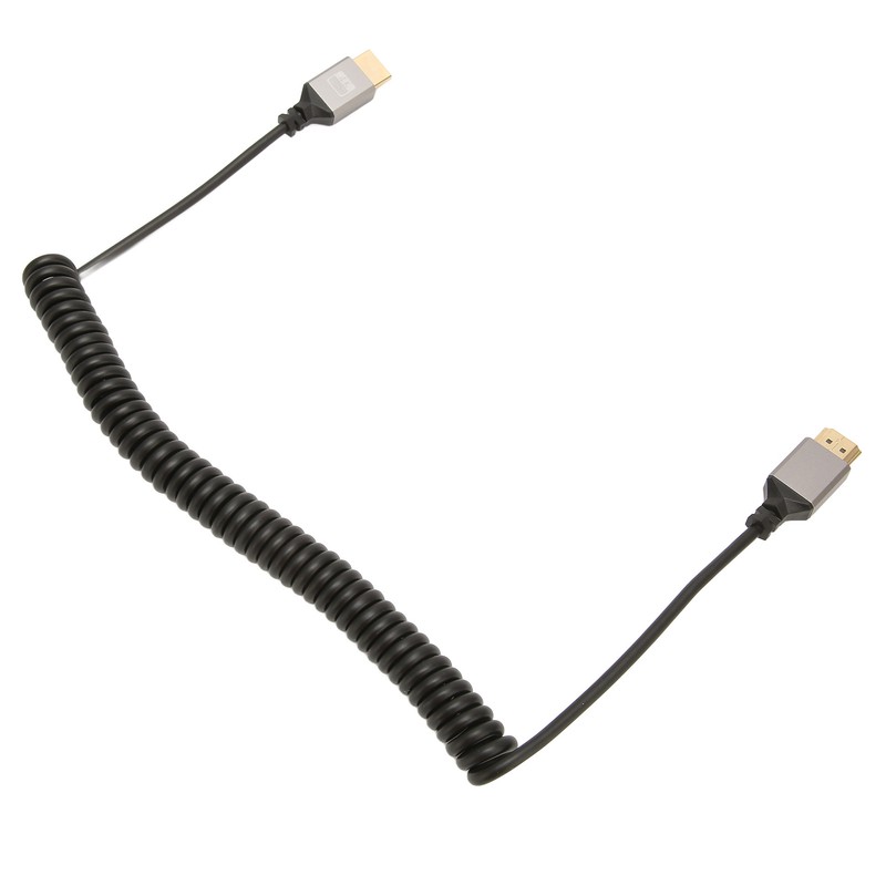 HD Multimedia Interface Coiled Cable High Speed 4K 60Hz Male