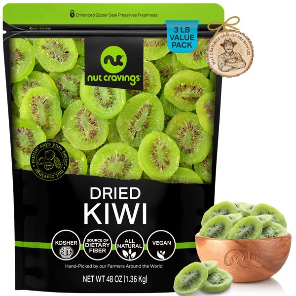 NUT CRAVINGS Dry Fruits - Sun Dried Kiwi Slices, with