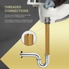 Highcraft 1-1/4” x 6” Threaded Tube 17-Gauge Brass Tube for