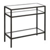 Henn&Hart Sivil Side Table, 24" Wide, Black