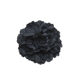 Koolgil Women's Bohemia Peony Flowers Hairpin Hair Clip Flower Brooch for Travel Party Festivals (Black) (Pack of 1)