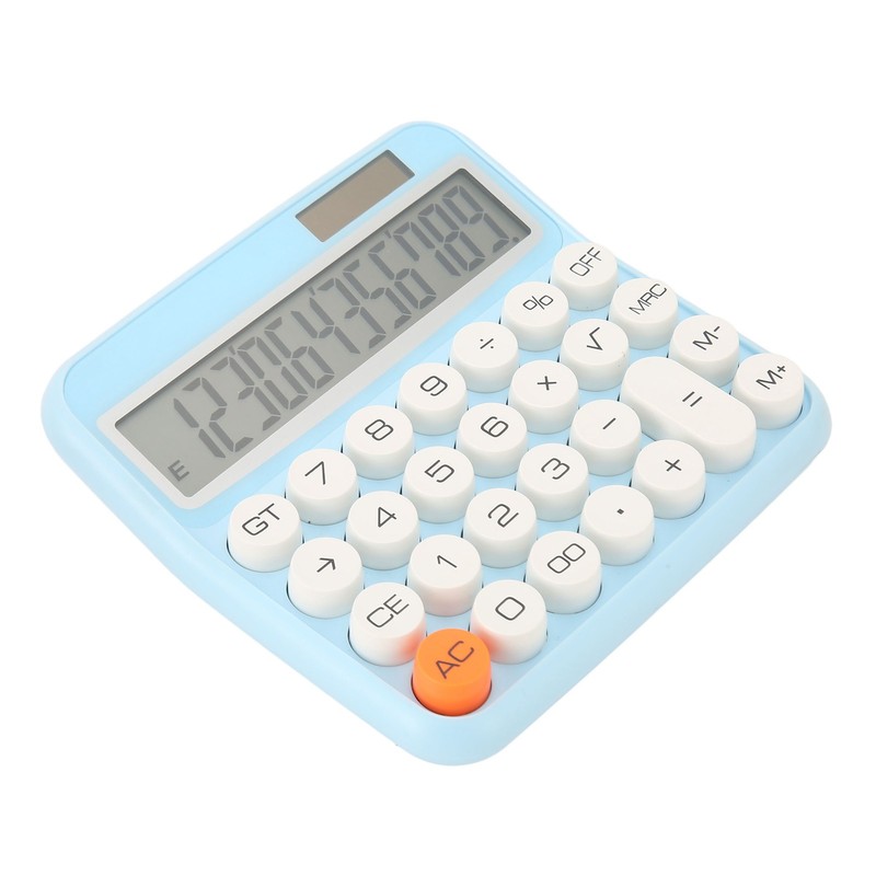 12 Digits Desktop Calculator with Large LCD Display Dual Power