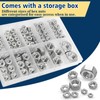 Vifmy 150pcs SAE Hex Nuts Assortment Kit,4#40 6#32 8#32 10#24