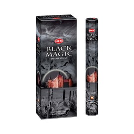 Hem Black Magic Incense Sticks (120 Sticks, 6 Boxes Inside) - 9 Inches Long, 20g per Box - Perfect for Meditation, Rituals & Cleansing