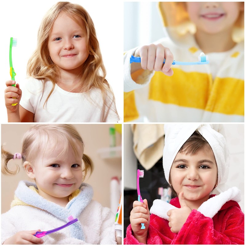 Gerrii Kids Toothbrushes Bulk Soft Lovely Little Kangaroo with Covers