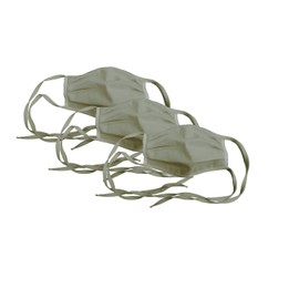 Adjustable Cotton Face Cover 3-Pack, Brown Twill, One Size (226680)