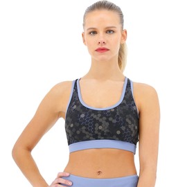 TYR Women's Durafast Elite Lyn Racerback Swim Top, Black Carbon Hex, 10