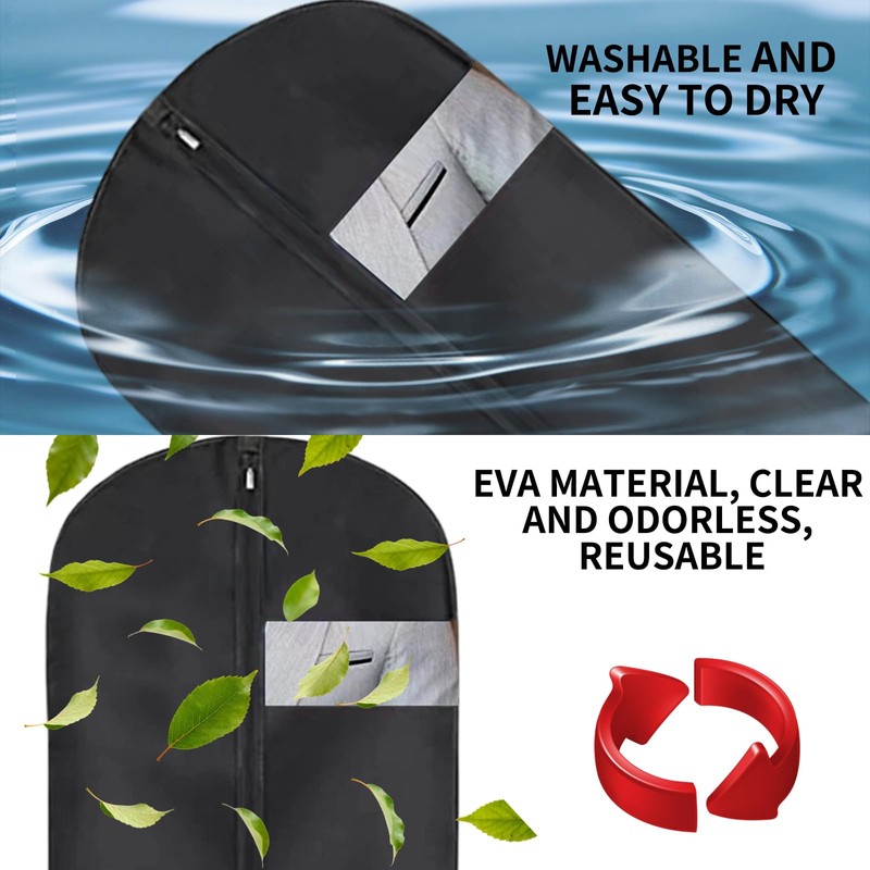 YSDINK 2 PCS Breathable Garment Bags with Zipper, Dustproof and