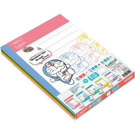Nakabayashi HB5-H510-5P Fujiko Pro / I Mudraemon Swing Logical Notebook, Semi B5/Square 0.2 inch (5 mm) Ruled, 30 Sheets, Pop Color, Pack of 5