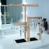 Solid Wood Jewelry Tower Organizer - 3-Tier Tree Holder Stand